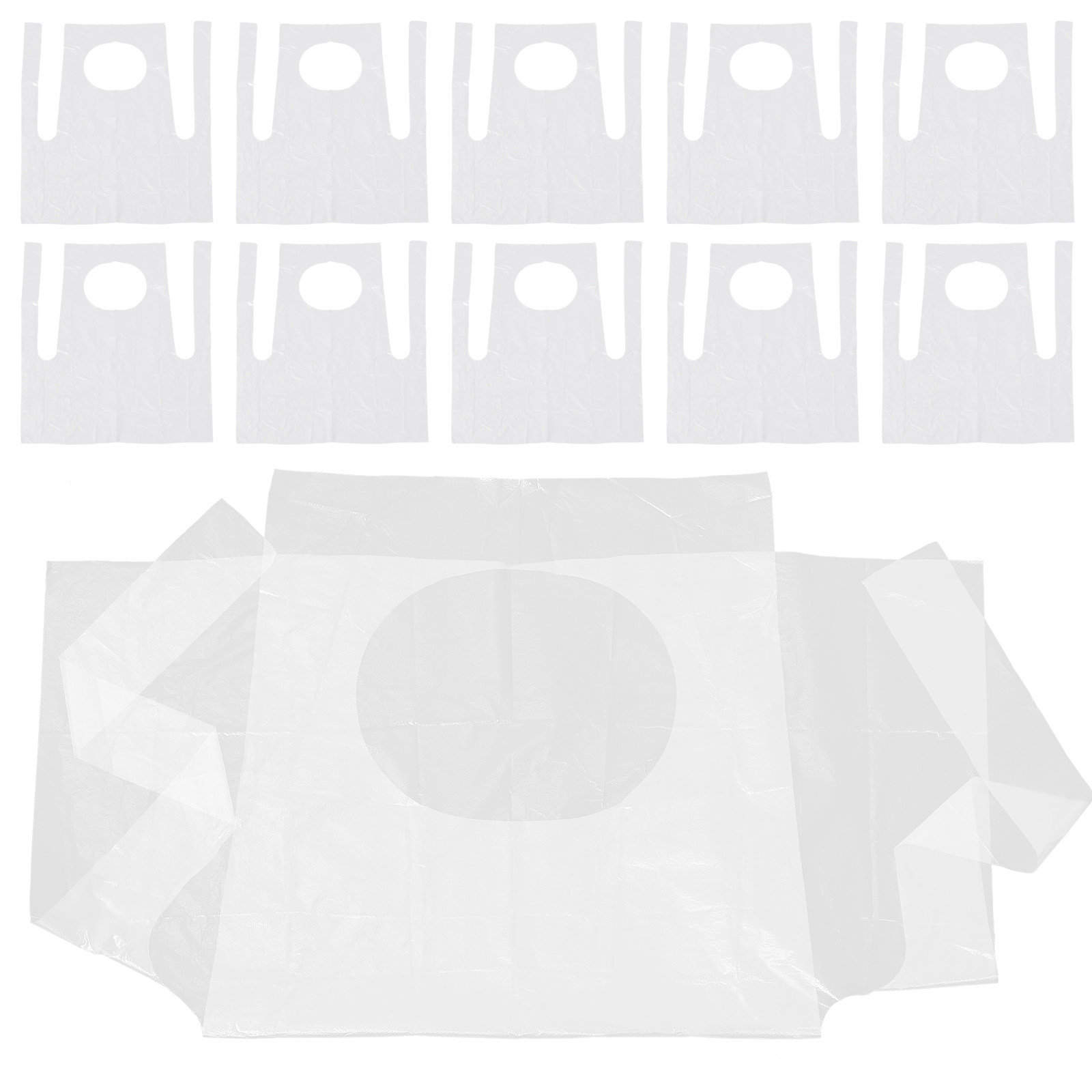 Home Cooking Oil Disposal - 25pcs Disposable PE Aprons for Kids