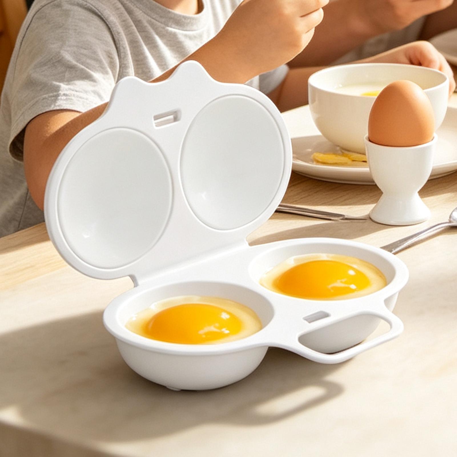 Home Cooking Egg Sandwich - Microwave Egg Poacher Nonstick 2 Cavity