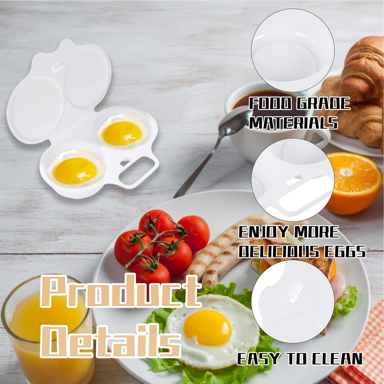 Home Cooking Egg Sandwich - Nonstick Microwave Egg Poacher 2 Cavity