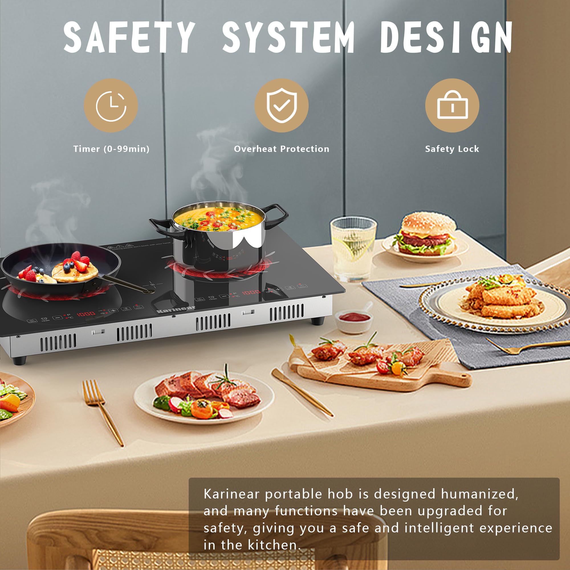 Karinear 2 Burner Electric Sto - Hot Pot Portable Dual recension och pris