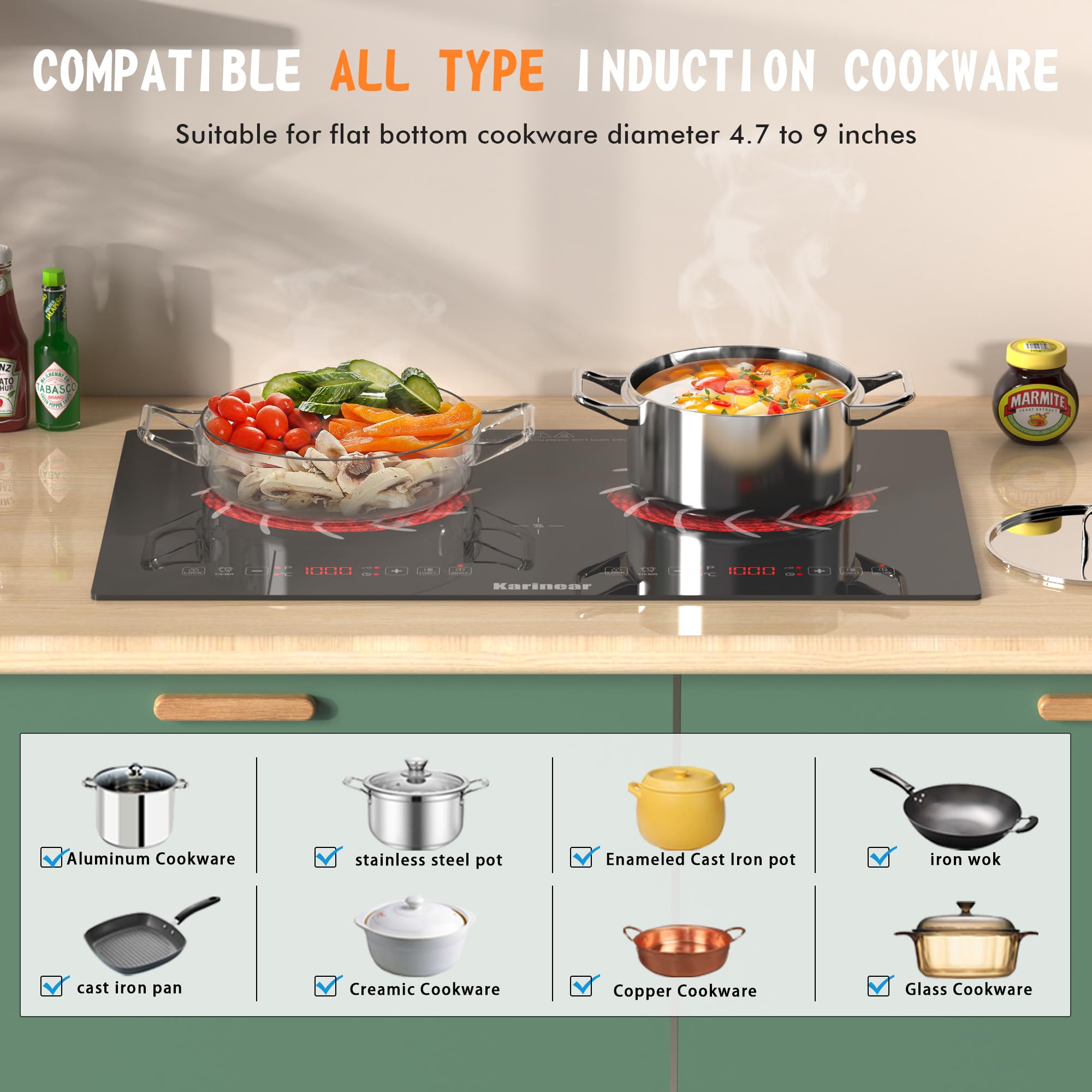 Karinear 2 Burner Electric Sto - Hot Pot Portable Dual recension och pris
