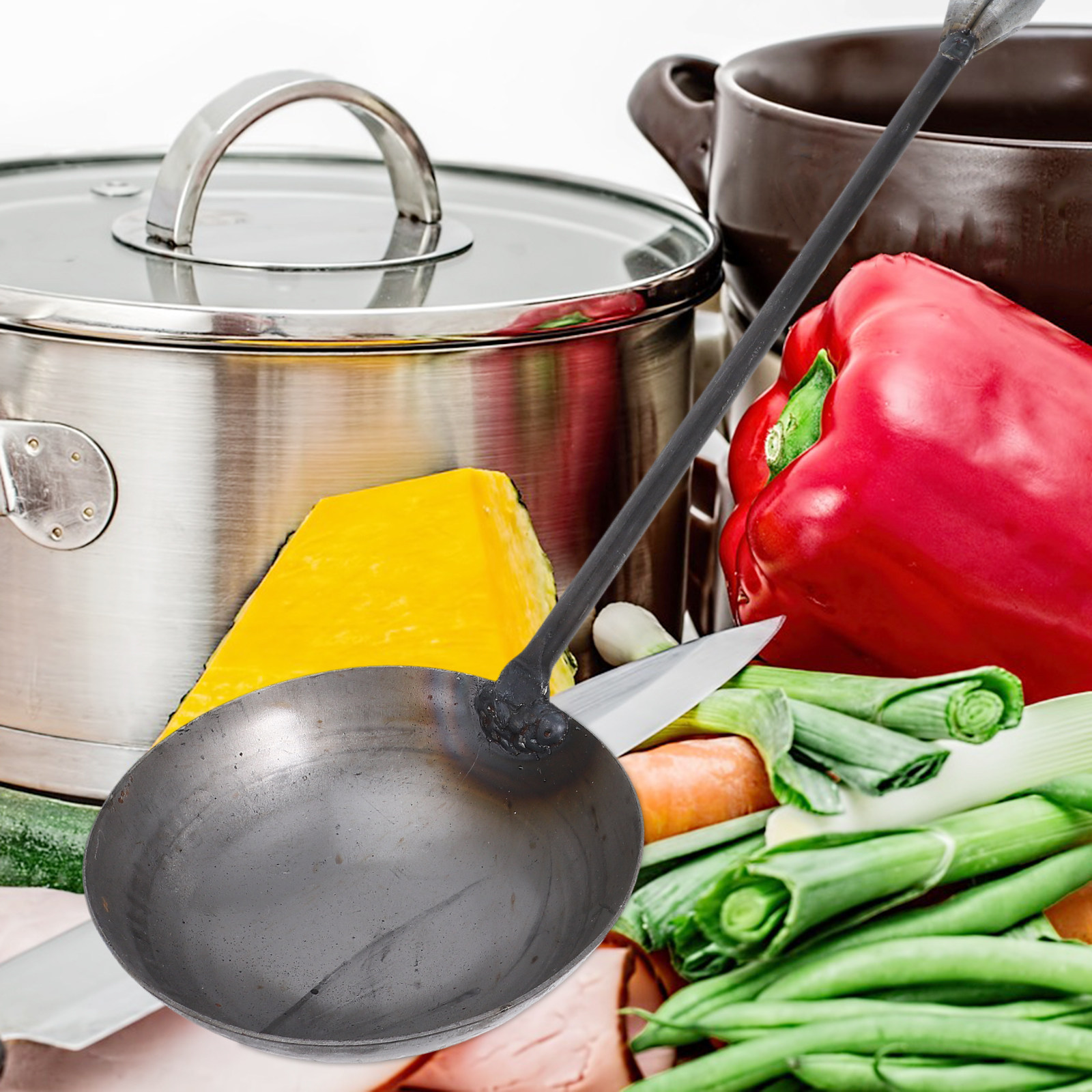 Iron Wok Ladle Long Handle Sou - Home Cooking Utensils recension och pris