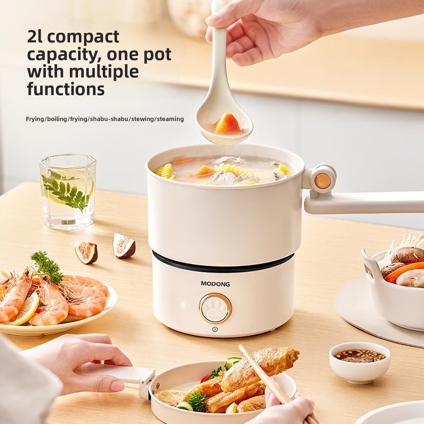 2L Dual Voltage 110V 220V Fold - Hot Pot Portable Dual recension och pris