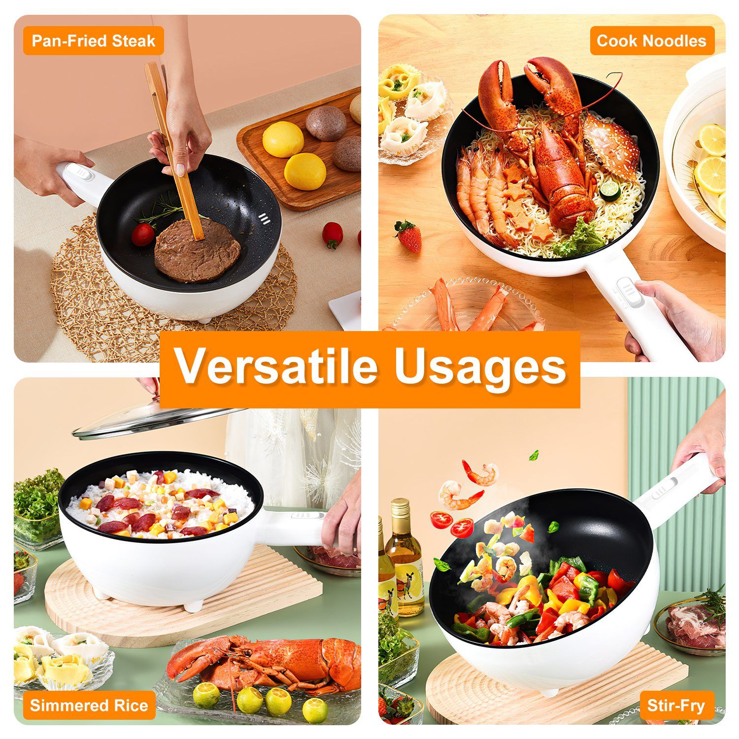 Electric Hot Pot Non-Stick Fry - Hot Pot Portable Dual recension och pris