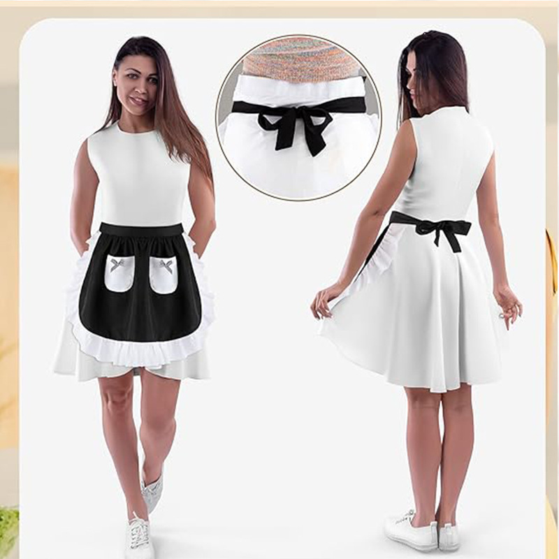 Elegant Lace Short Apron With  - Home Cooking Services recension och pris