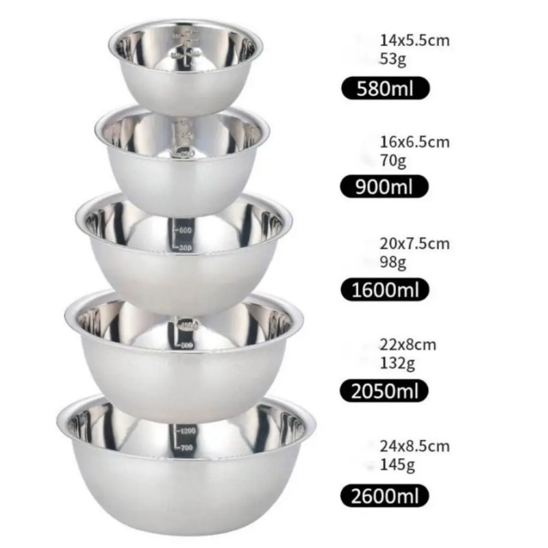 Stainless Steel Mixing Bowls P - Home Cooking Services recension och pris