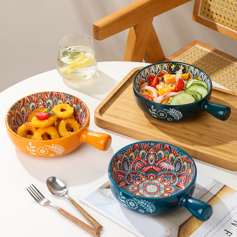 Polka Dot Ceramic Bowls Fruit  - Home Cooking Services recension och pris